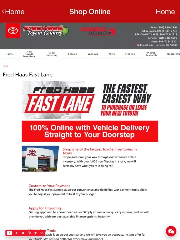 Fred Haas Toyota Country App iPad 应用截图