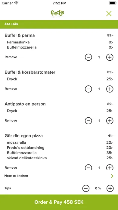 ภาพหน้าจอของ Fredo's Pizzagastronomia