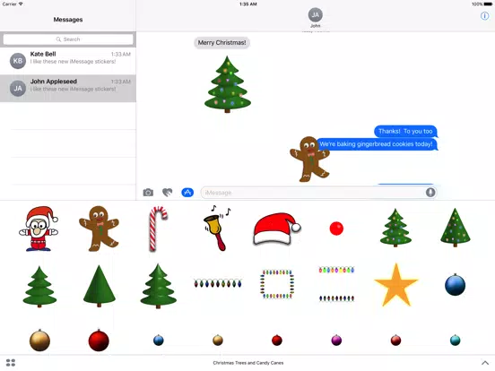 Christmas Trees & Candy Canes iPad  स्क्रीनशॉट