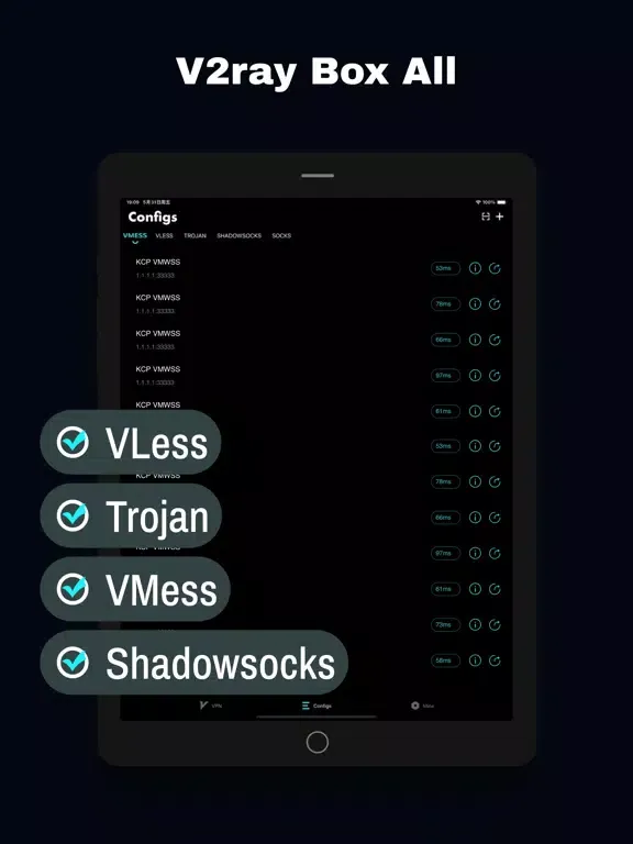 Capturas de tela do Best V2ray VPN - VPN & V2rayNG iPad 