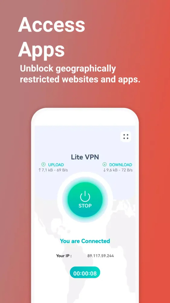 Lite VPN Ekran Görüntüleri