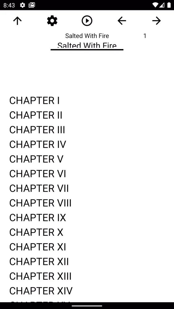 Capturas de tela do Book, Salted With Fire