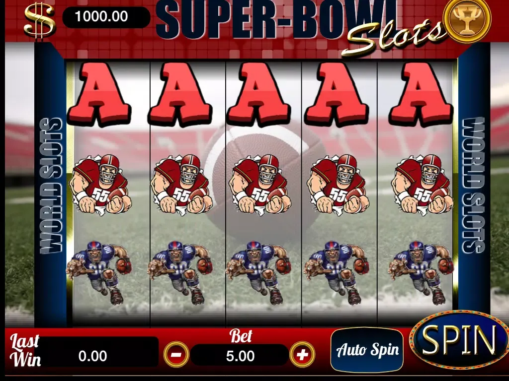 Tangkapan skrin AAA Super Sunday Football Slots (Patriots Champion Bowl Edition) - Free Casino Jackpot Machine iPad 