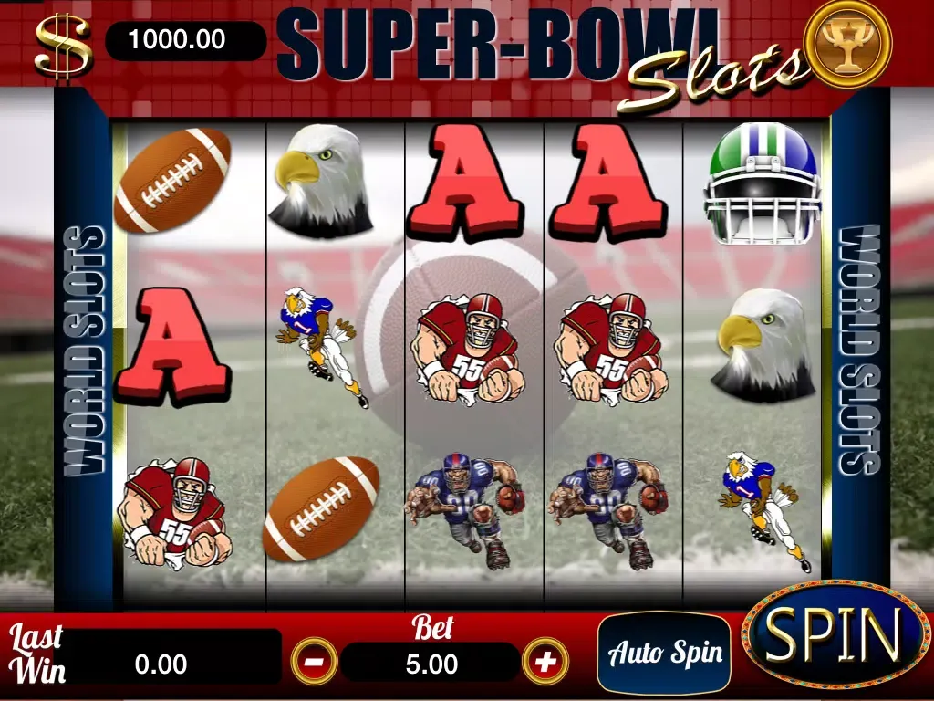 Tangkapan skrin AAA Super Sunday Football Slots (Patriots Champion Bowl Edition) - Free Casino Jackpot Machine iPad 