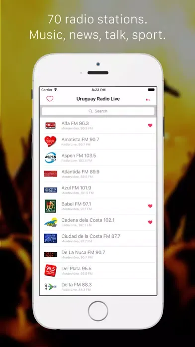 Tangkapan layar Uruguay Radio Live AM FM Player: Listen Montevideo, Spanish, español radio stations
