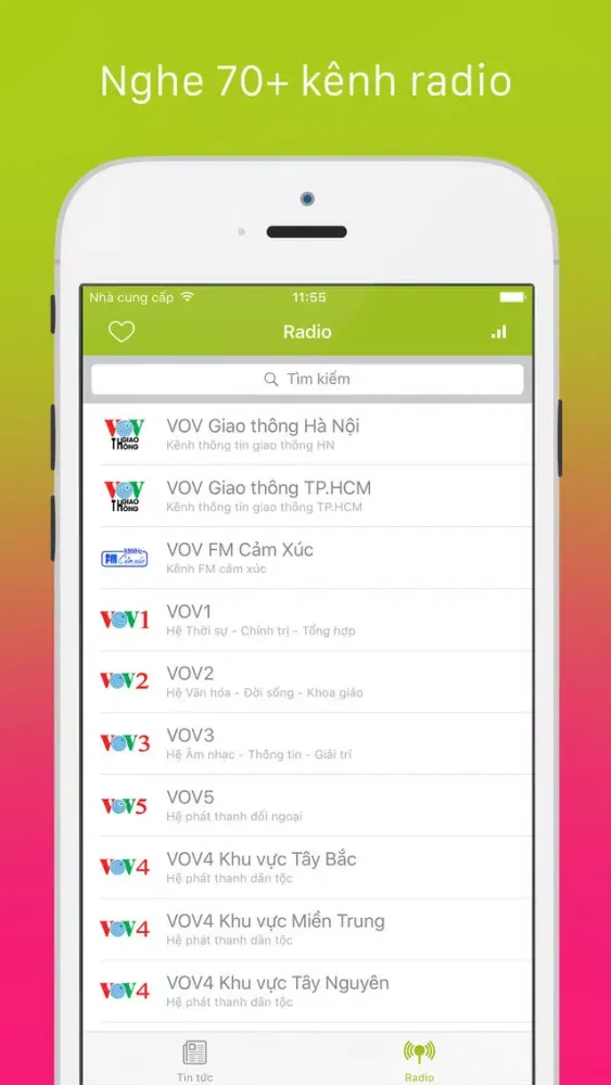 Capturas de tela do Đọc tin mới nhất từ báo Ngôi Sao (ngoisao.net) và nghe Radio Việt Nam, VOV, VOH, ...