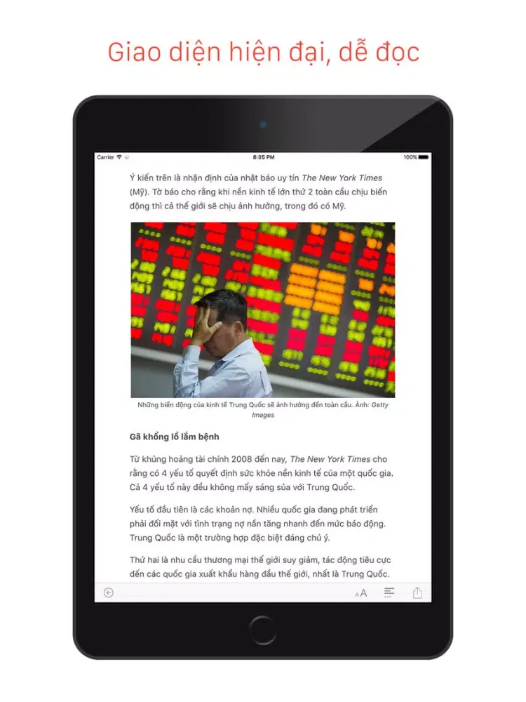 Đọc báo, đọc tin mới nhất từ Tuổi trẻ (tuoitre.vn) và nghe Radio Việt Nam, VOV, VOH. iPad Screenshots