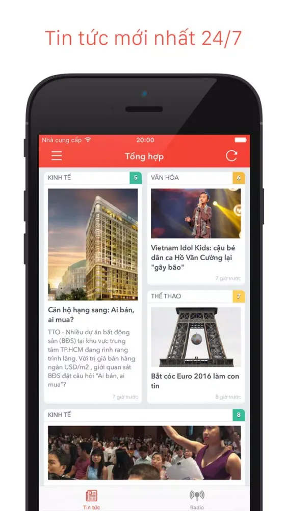 Đọc báo, đọc tin mới nhất từ Tuổi trẻ (tuoitre.vn) và nghe Radio Việt Nam, VOV, VOH. Screenshots