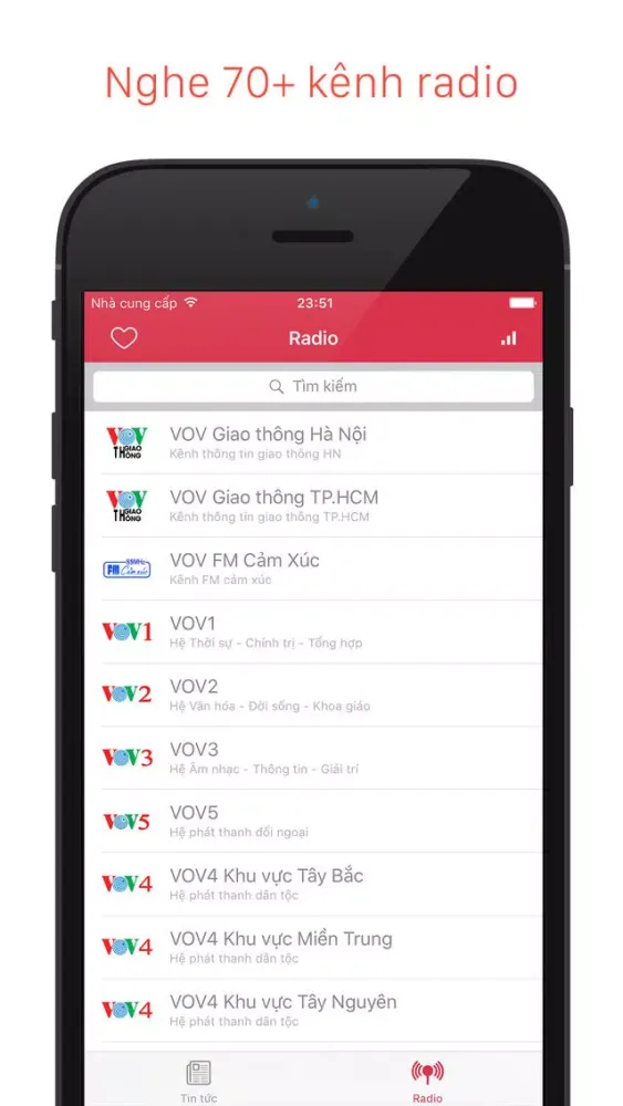 Đọc báo mới nhất từ Vietnamnet (vietnamnet.vn) và nghe Radio VOV, VOH, 64 tỉnh thành Việt Nam Screenshots