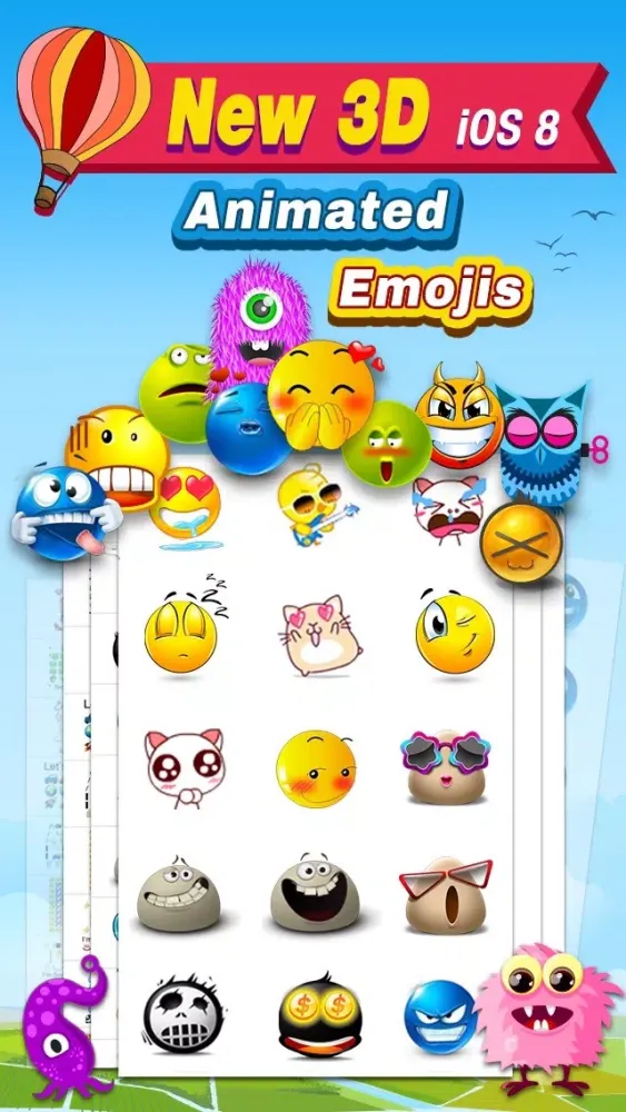 ภาพหน้าจอของ Animated 3D Emoji Pro - New Animated Emojis & Emoticons Art Keyboard