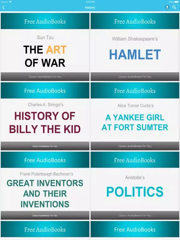 History Audiobooks iPad  سکرین شاٹس