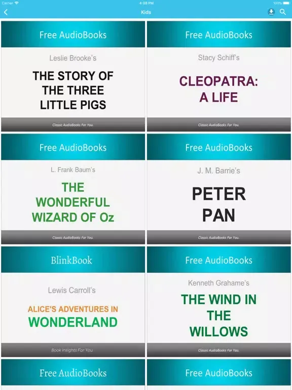 Ảnh chụp màn hình của Kids Audiobooks iPad 