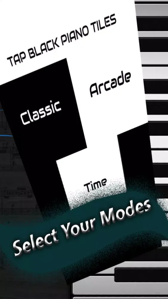 Zrzuty ekranu Piano Tile Black - Don't tap piano white tiles 2