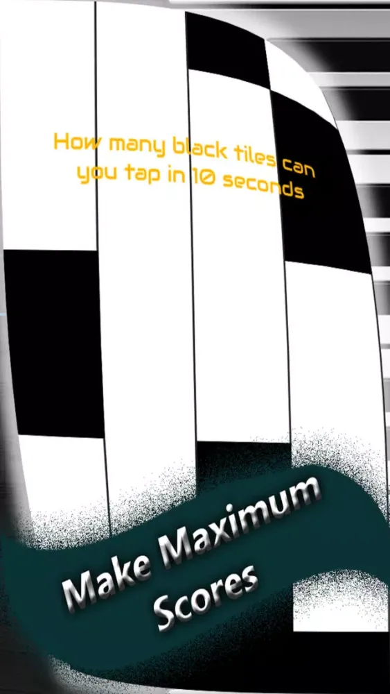 Zrzuty ekranu Piano Tile Black - Don't tap piano white tiles 2