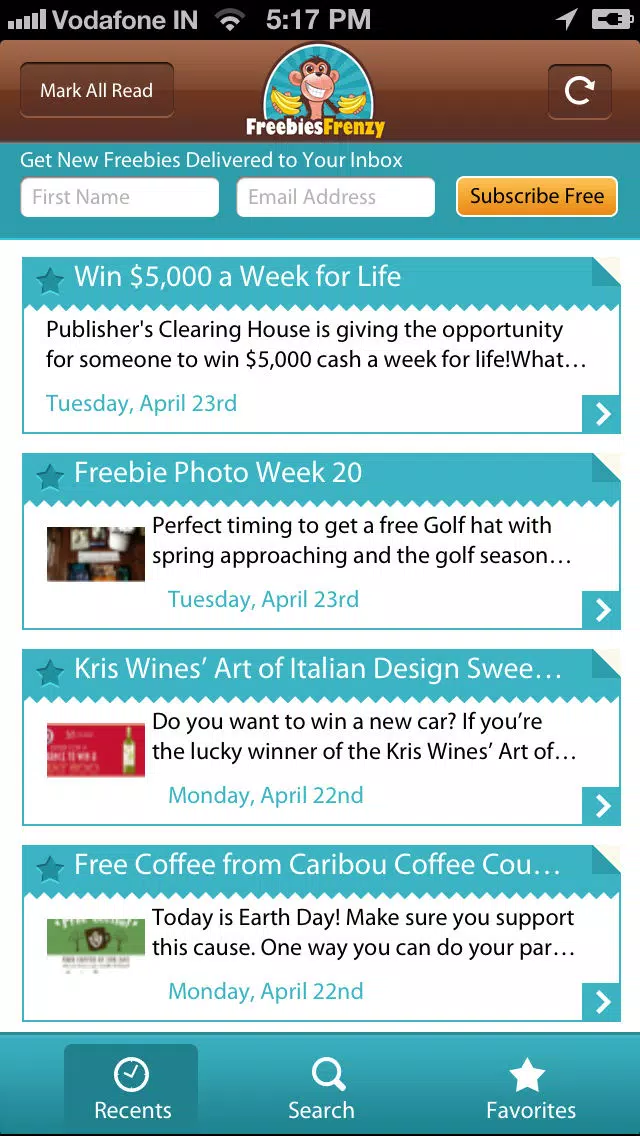 Tangkapan layar Freebies Frenzy