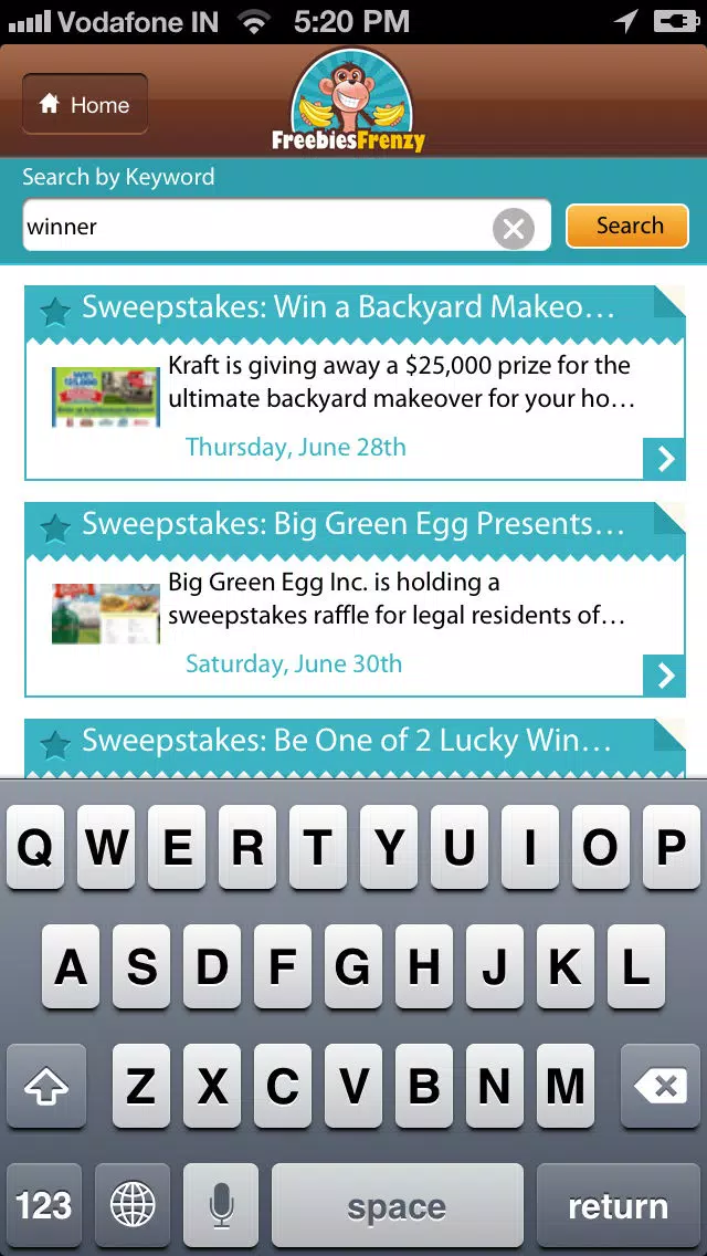 Tangkapan layar Freebies Frenzy