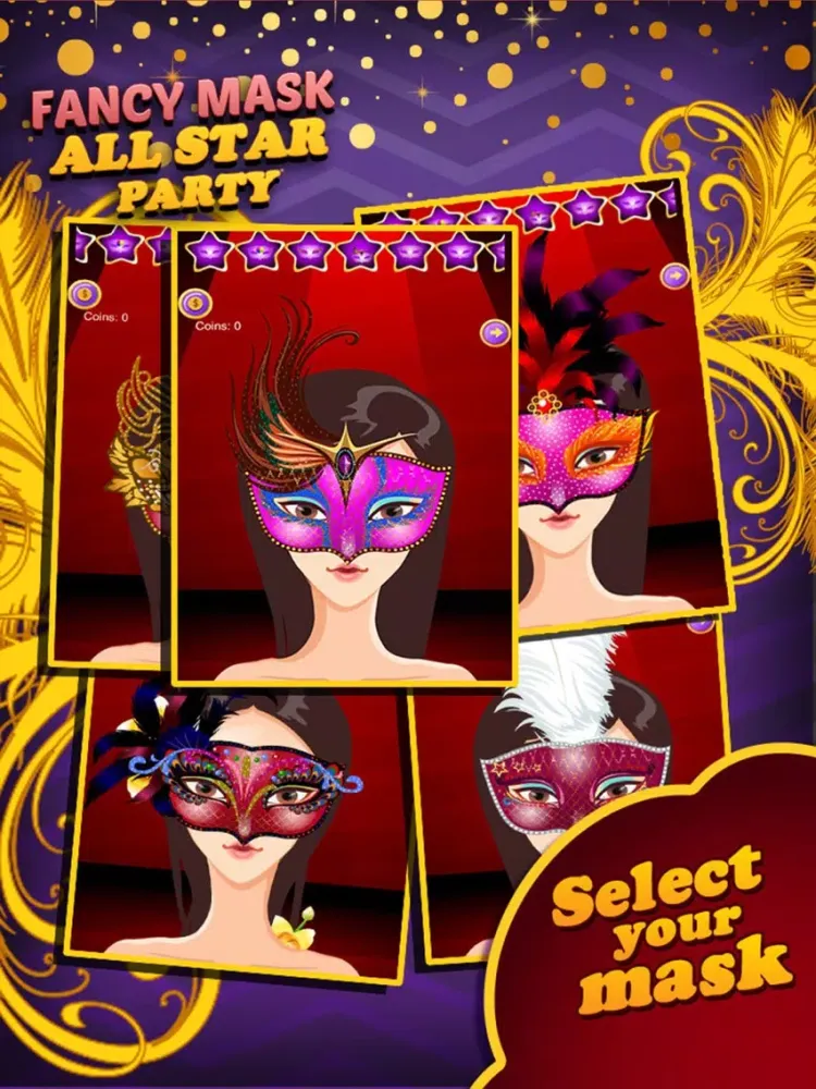 Tangkapan layar Fancy Mask Party iPad 