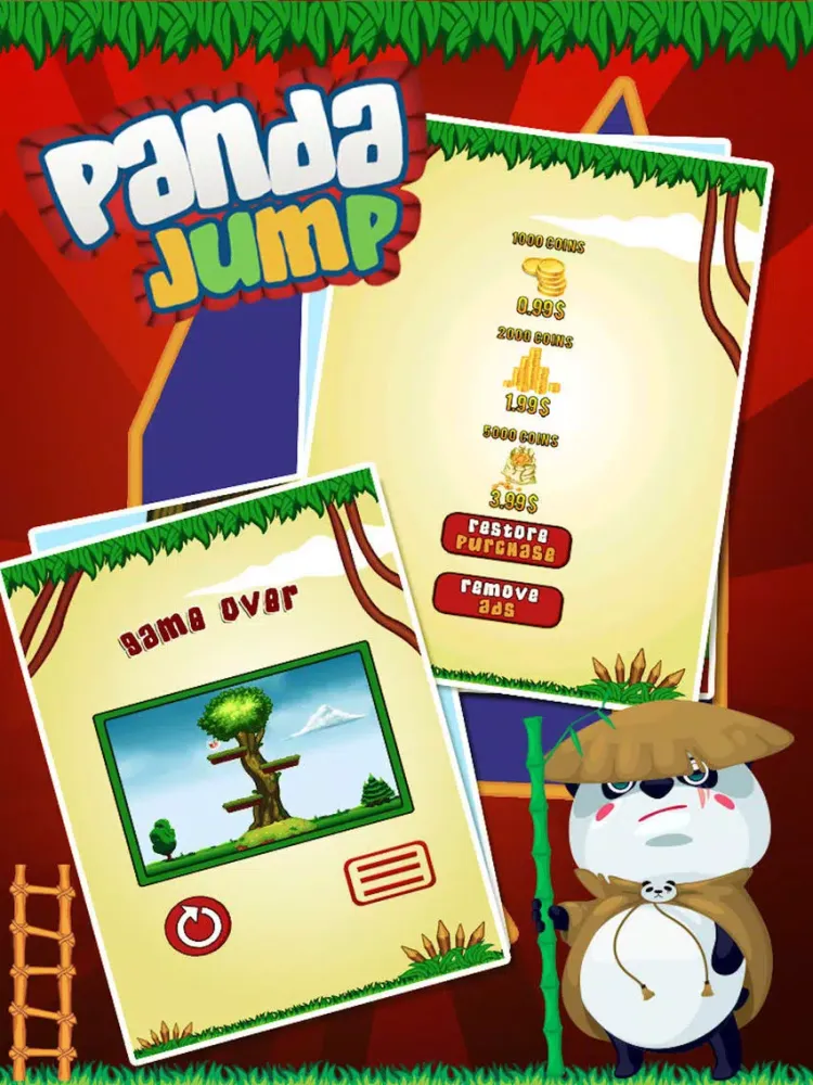 A Fat Panda Jump Up iPad  Screenshots