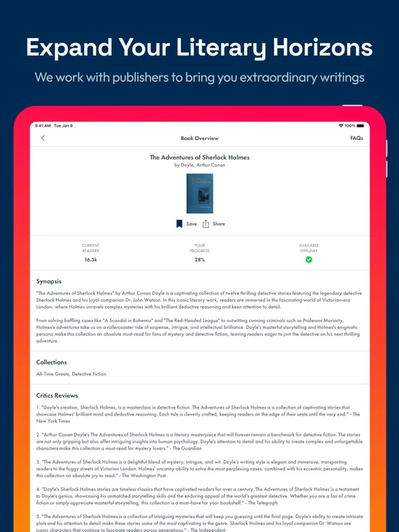 Tangkapan layar FreeBooks: 70,000+ Top Reads iPad 