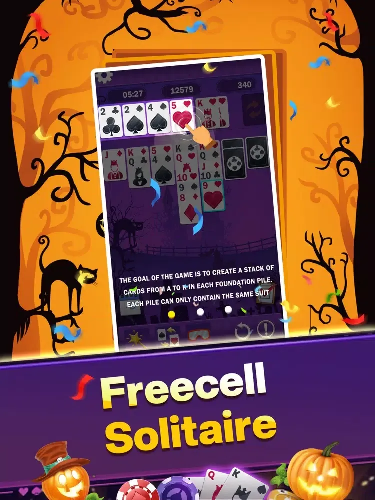 Скриншоты Freecell Solitaire:Halloween iPad 