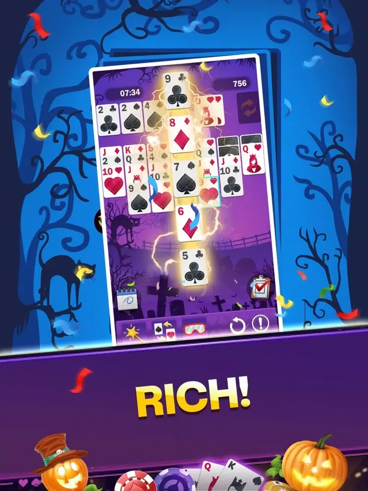 Скриншоты Freecell Solitaire:Halloween iPad 