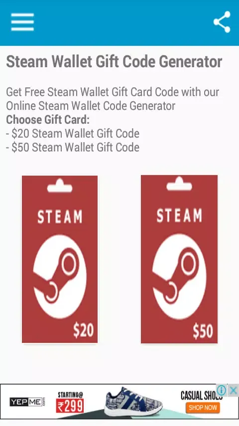 Tangkapan skrin Free Gift Code Generator