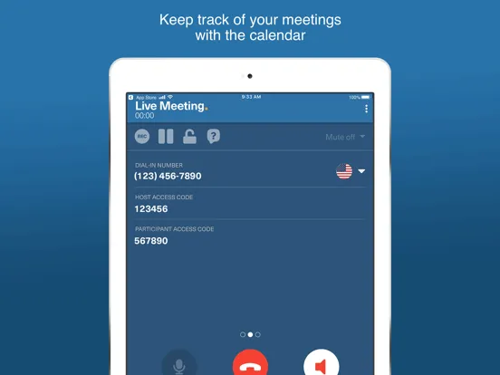 Zrzuty ekranu FreeConferenceCallHD Dialer iPad 