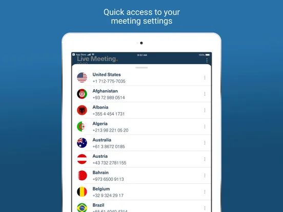 Zrzuty ekranu FreeConferenceCallHD Dialer iPad 
