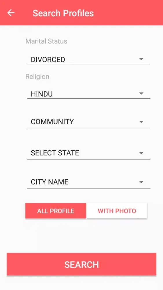 Divorce Matrimony Screenshots