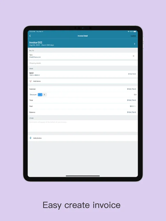 Freedom Invoice: Invoice Maker iPad  স্ক্রিনশট