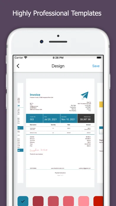 Freedom Invoice: Invoice Maker স্ক্রিনশট