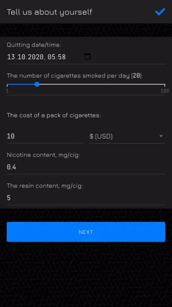 Quit smoking! Assistant Screenshots