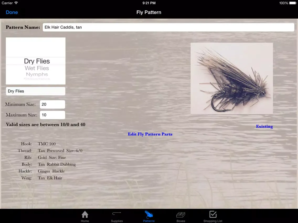 Capturas de tela do Savvy Fly Tying Tool iPad 