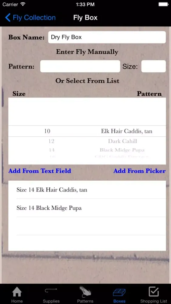 Capturas de tela do Savvy Fly Tying Tool