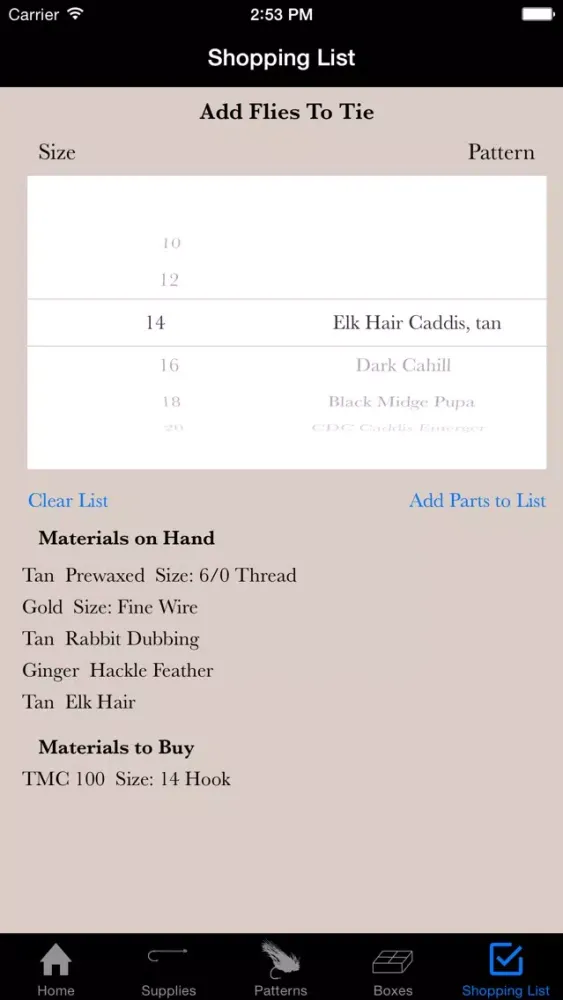Capturas de tela do Savvy Fly Tying Tool