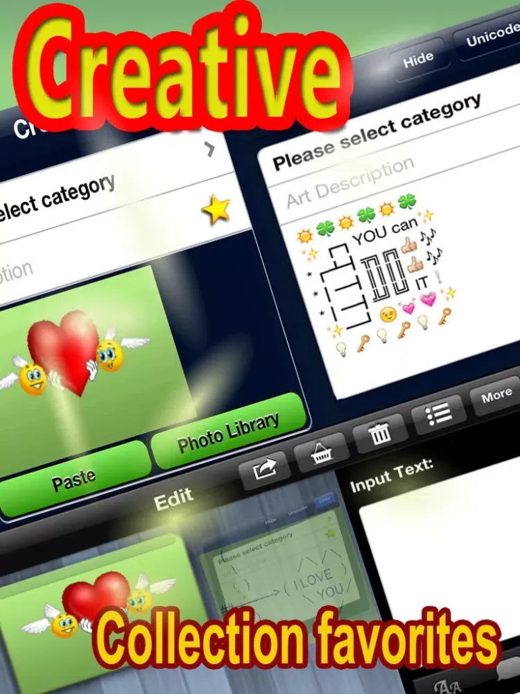 Animated GIF Emoji Text Art iPad  سکرین شاٹس