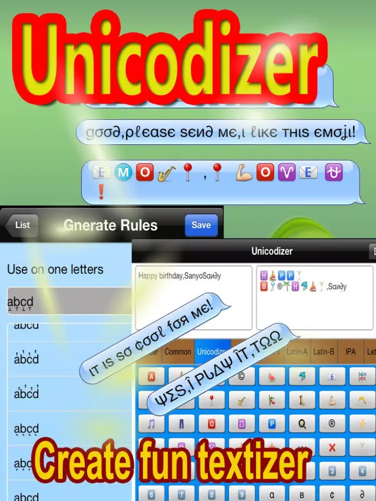 Animated GIF Emoji Text Art iPad  سکرین شاٹس