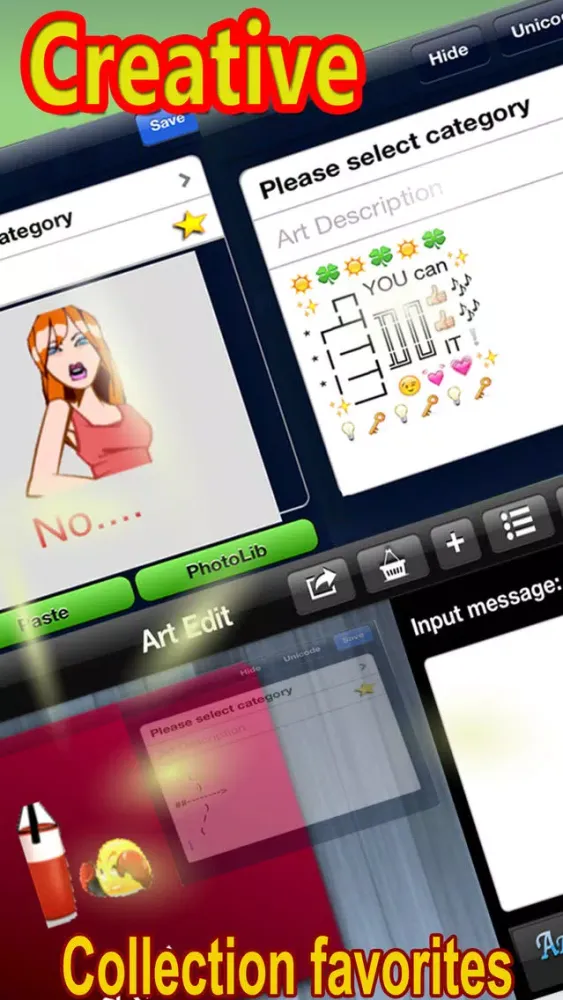 Animated GIF Emoji Text Art سکرین شاٹس