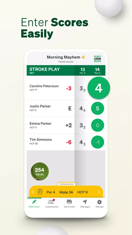 Tangkapan layar Golf GameBook