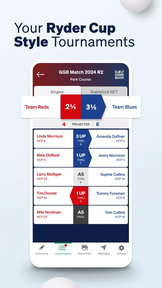Tangkapan layar Golf GameBook