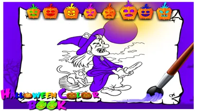 Halloween Coloring Pages Game Screenshots