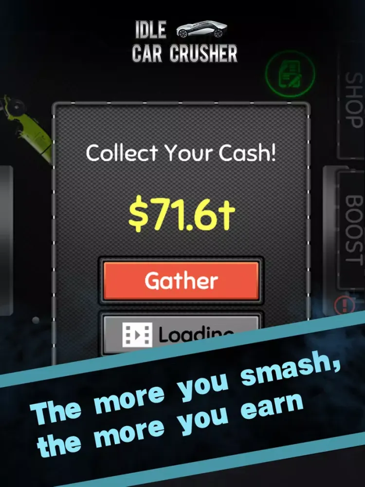 Capturas de tela do Idle Car Crusher iPad 