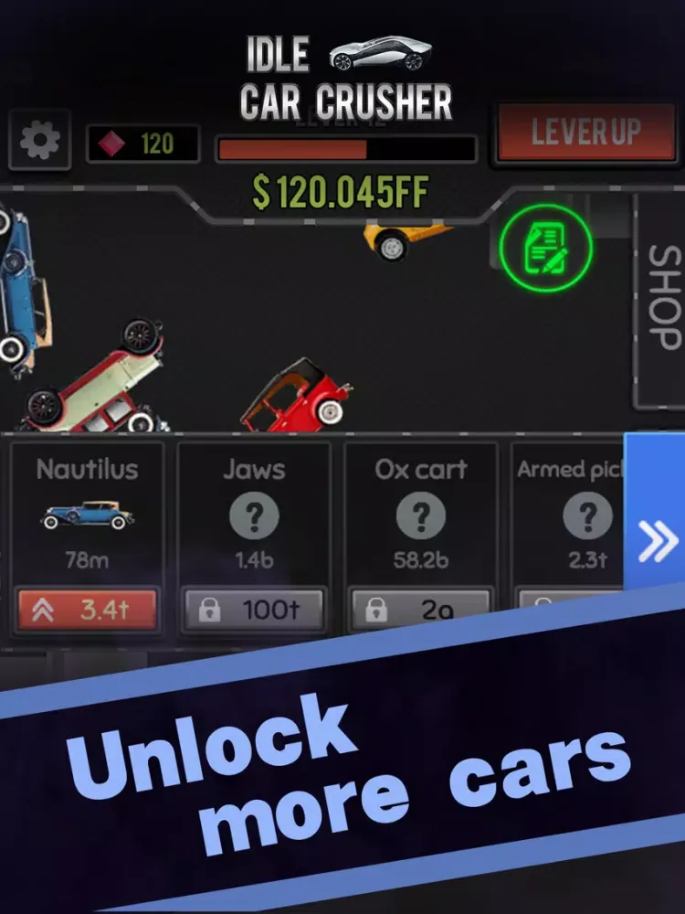 Capturas de tela do Idle Car Crusher iPad 