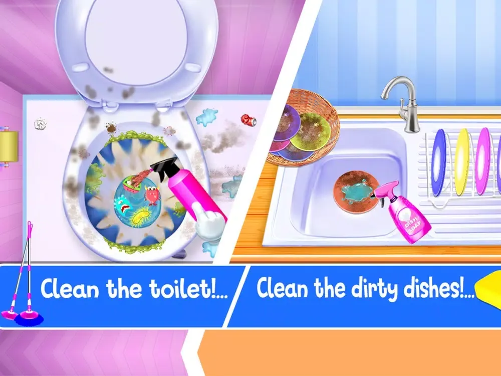 Captures d'écran de Clean Up - Cleaning Girls Game iPad 
