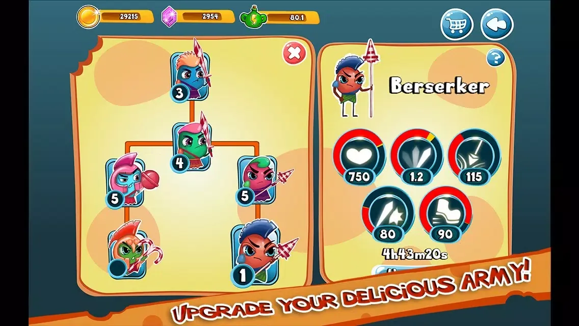 Zrzuty ekranu Food Battles HD - Addicting Real Time Strategy War Game