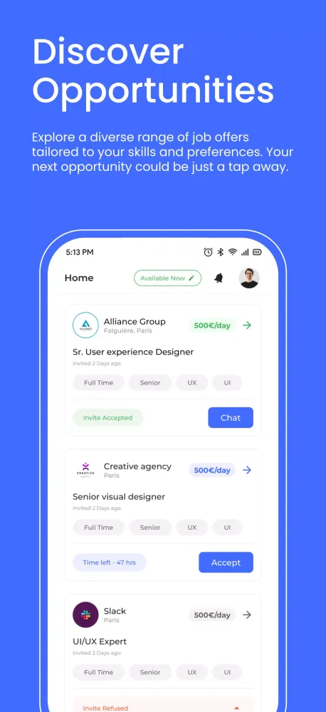 Freelance Now Screenshots