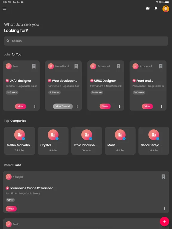 Freelance Ethiopia iPad  Screenshots