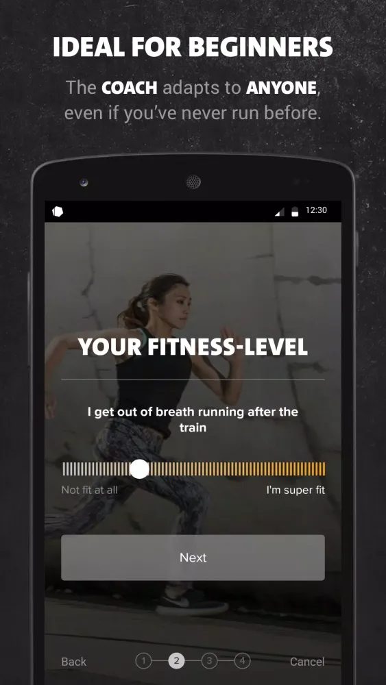 Capturas de tela do Running