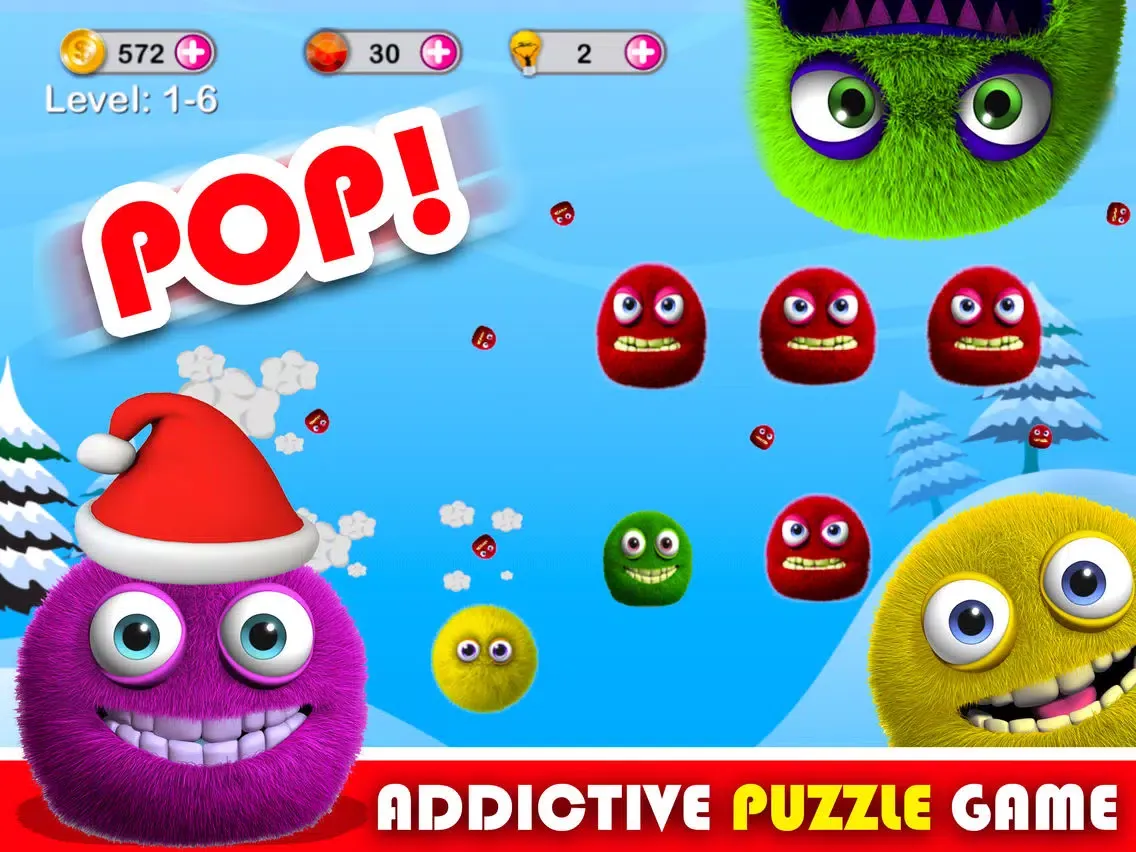 Angry Monster Pop : Top FREE Simple Physics Puzzle Games - By Dead Cool Apps iPad  Screenshots