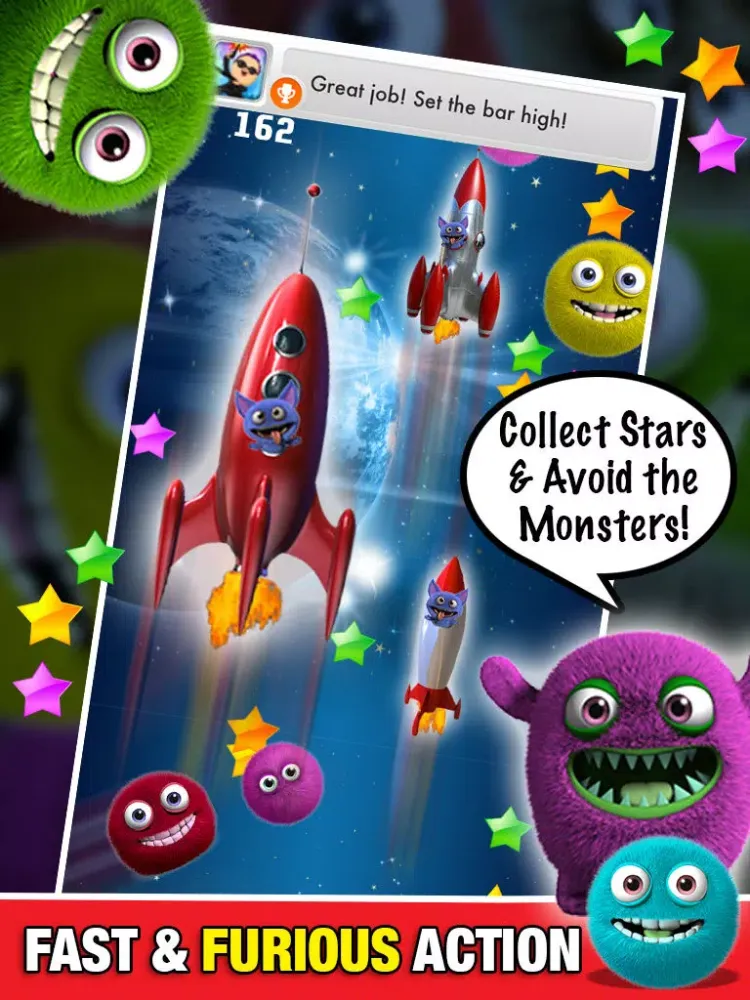 تصاویر Monster in Space: Multiplayer FREE Racing Alien Dash Game - By Dead Cool Apps iPad 